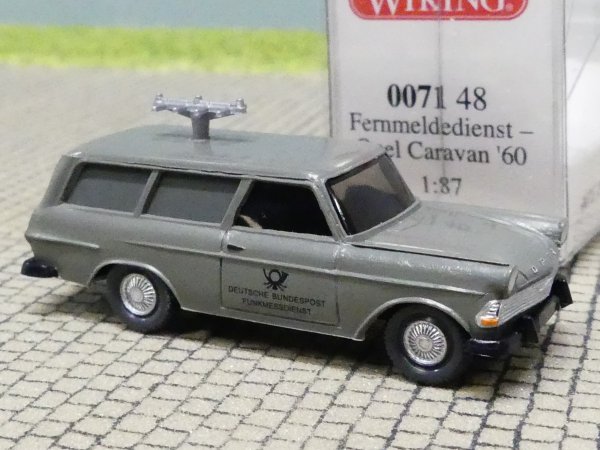 1/87 Wiking Opel Rekord Caravan Fernmeldedienst 0071 48