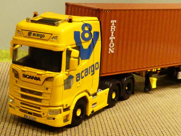 1/50 Herpa WSI Scania CS 20 HD 6x2 Acargo Container SZ Trucker Babe Jana 071581