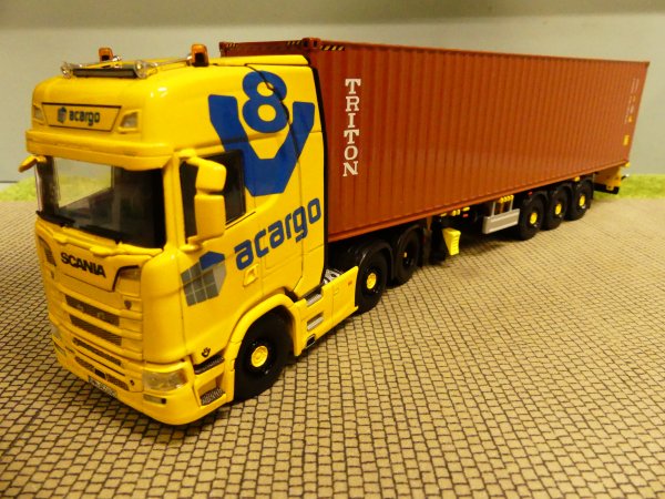 1/50 Herpa WSI Scania CS 20 HD 6x2 Acargo Container SZ Trucker Babe Jana 071581