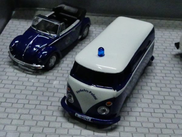 1/87 Schuco SET Berliner Polizei VW LT / VW T3 / VW T2 / VW Käfer Cabrio