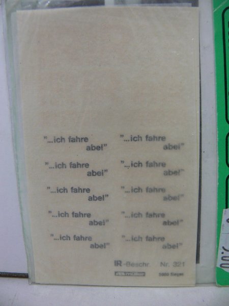 1/87 Müller Decals IR InterRent ich fahre abel 321
