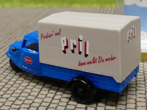 1/87 Epoche Tempo Hanseat Pril Tieflader mit Plane 08412