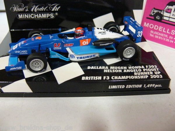 1/43 Minichamps Dallara Mugen Honda F303 Piquet F3 2003 SONDERPREIS 19,99 €
