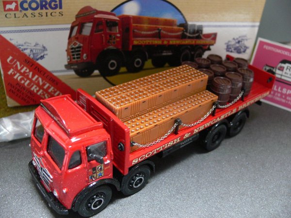 1/50 Corgi Foden Flatbed With Barrels & Chains Scottish u.Newcastle GB 97317