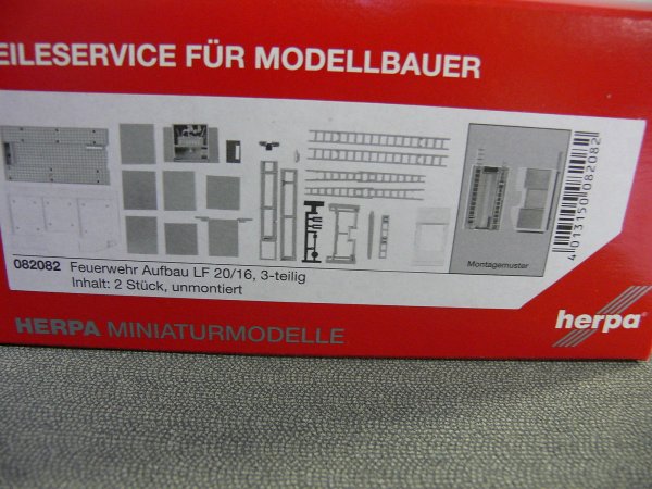 1/87 Herpa Zubehör Aufbau LF20/16 3-teilig 2 Stück 082082