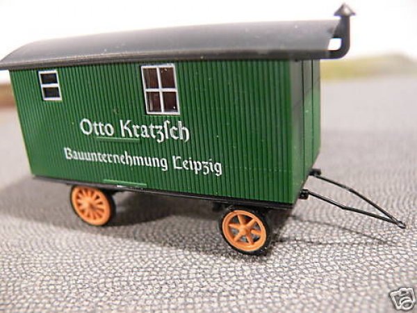 1/87 Epoche Bauwagen Otto Kratzsch Bauunterne. Leipzig grün SO