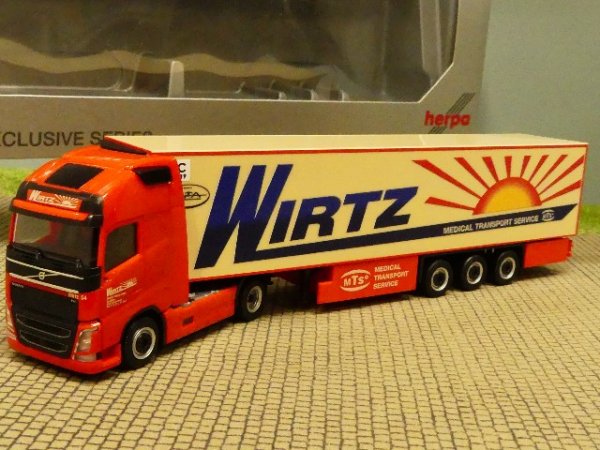 1/87 Herpa Volvo FH Gl XL Wirtz Kühlkoffer Sattelzug 917247