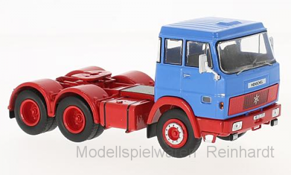 1/43 Ixo Henschel HS 19 TS 3-Achs Zugmaschine blau/rot 1966 TR0 12