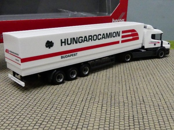 1/87 Herpa Scania Hauber Hungarocamion Planen Sattelzug 312080
