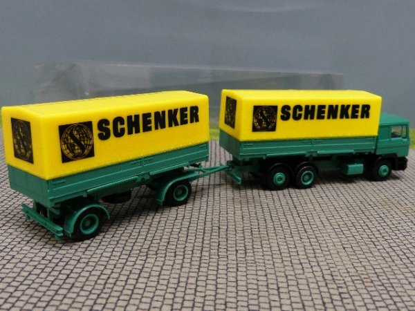 1/87 Herpa MAN F90 Schenker Wechselplanen Hängerzug 859002