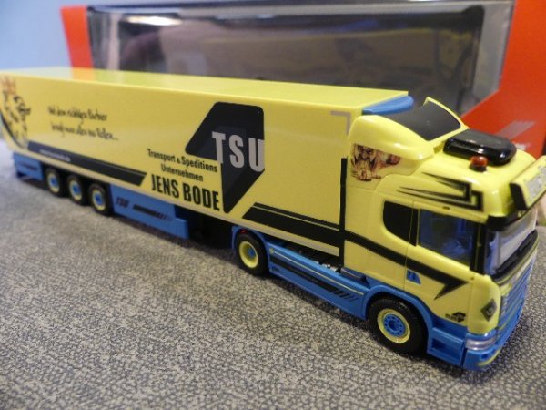 1/87 Herpa Scania R HL Jens Bode Kühlkoffer-Sattelzug 307758
