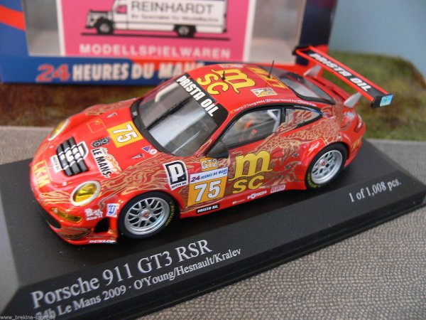 1/43 Minichamps Porsche 911 GT3 RSR 24h LeMans 2009 O#Young/Hesnault/Kralev 400096975