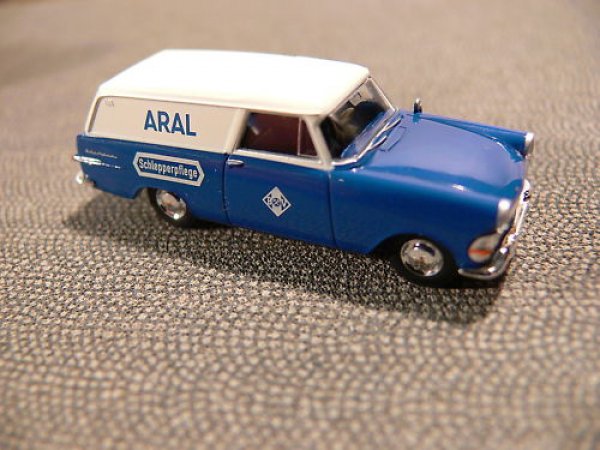 1/87 Brekina Opel Rekord P2 Kasten Aral Schlepperpflege 20162