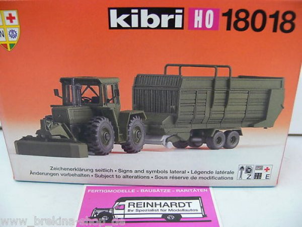 1/87 Kibri 18018 MB Trac Kreiselmähwerk und Ladewagen