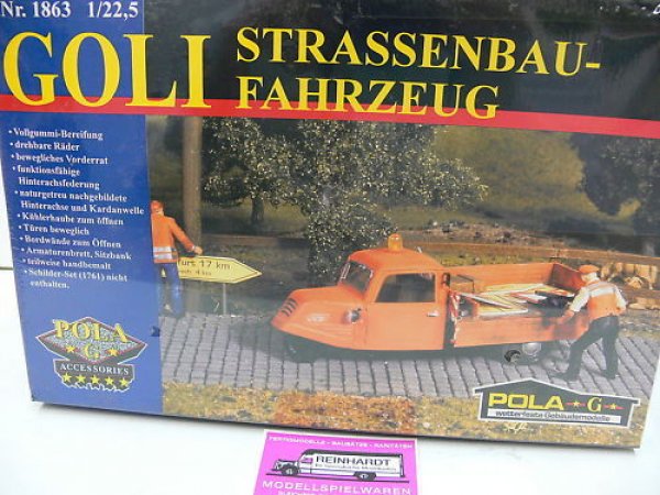 1/22,5 POLA 1863 für LGB Goli Straßenbau Fahrzeug