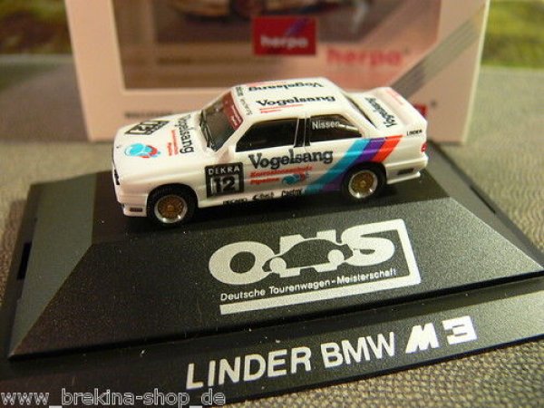 1/87 Herpa BMW M3 E30 Linder ONS Nissen #12 DTM Vogelsang 3527 Sonderpreis