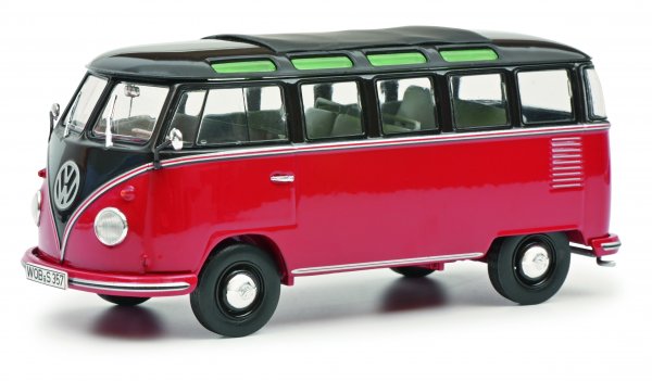 1/32 Schuco VW T1 b Samba schwarz/rot 450785700