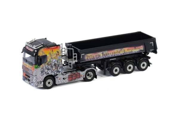 1/50 WSI Volvo FH4 Globetrotter 4X2 Halfepipe Tipper Trailer 2-Achs ZM Pflumm 01-2992