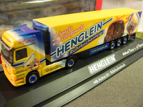 1/87 Herpa 120616 MB Actros LH Henglein Rührkuchenteig Koffer-Sattelzug