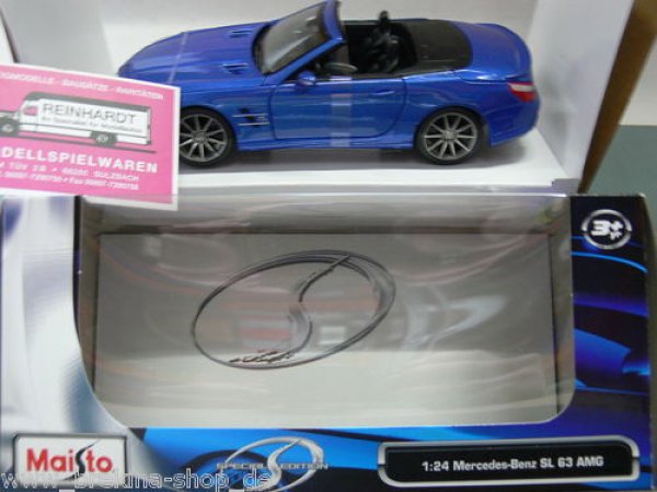 1/24 Maisto MB SL 63 AMG Cabriolet blaumetallic 31503*