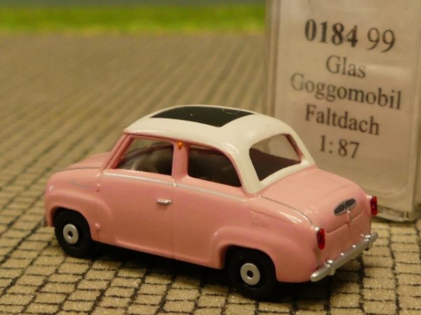 1/87 Wiking Glas Goggomobil rosa mit Faltdach 0184 99 SONDERPREIS 6.99