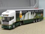 1/87 Herpa Scania 144L Fohrenburger Bier Jumbo-Koffer-Sattelzug