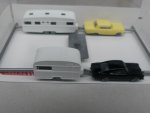 1/160 N Spur Wiking SET 2 Wohnwagen + Opel Rekord + Chevrolet Malibu 922 05