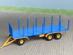 1/87 Brekina 3achs Rungenanhänger blau/gelb
