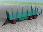 1/87 Brekina 3achs Rungenanhänger dunkelgrün/schwarz