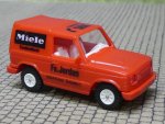 1/87 Rietze Mitsubishi Pajero Fa. Jordan Miele / AEG Kundendienst