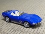 1/87 Brekina Corvette C3 Cabrio blau mit Gepäckträger 19992