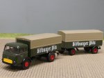 1/87 Brekina Magirus Pluto Bitburger Pils Planen-Hängerzug