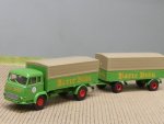 1/87 Brekina Magirus Pluto Barre Bräu Planen-Hängerzug