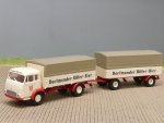 1/87 Brekina Magirus Pluto Dortmunder Ritter Bier Planen-Hängerzug