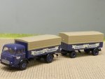 1/87 Brekina Magirus Pluto Dachser Spedition Planen-Hängerzug