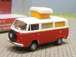 1/87 Brekina VW T2 Camper Hubdach offen elfenbein/rot 33104