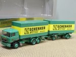 1/87 Herpa MAN F90 Schenker EuroCargo München Wechselkoffer-Hängerzug