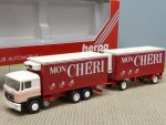 1/87 Herpa MAN F90 Mon Cheri Kühlkoffer-Hängerzug 859041