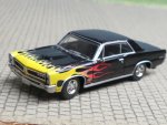 1/87 Brekina Pontiac GTO Coupe schwarz Flames, 1965, 18107