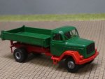 1/87 Brekina Magirus 125 Pritsche mit Kipper dunkelgrün