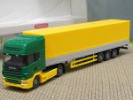 1/87 Wiking Scania 144 grün/gelb/grau Planen-Sattelzug 510 04