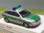 1/87 Busch Audi A4 Avant Polizei silber/grün