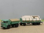 1/87 Brekina Büssing LU 11 Schwarzbau Zugmaschine + Rungenhänger 79210
