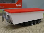 1/87 Herpa Stöffel-Liner Kippauflieger weiß mit roter Plane 076555-003