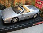 1/18 Hot Wheels Ferrari F355 Spider 1995 silbergraumetallic