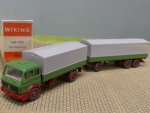 1/87 Wiking MB NG grün Planen-Hängerzug 455
