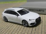 1/87 Minichamps Audi RS4 Avant 2018 weiss metallic 870 018214
