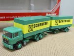 1/87 Herpa MAN F90 Schenker Wechselkoffer-Hängerzug 859179