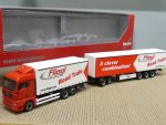 1/87 Herpa TGS XLX Fliegl Road Train Gardinenplanen-Hängerzug 153096