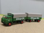 1/87 Brekina Henschel HS 16 Bitburger Pils Planen-Hängerzug